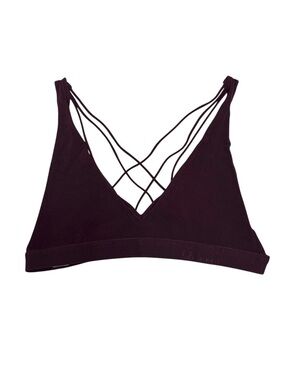 Lululemon Little Bit Closer Bralette Strappy Dark Adobe Burgundy